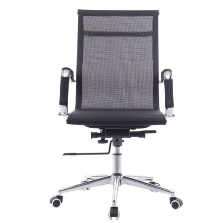 Sillón de oficina IGOR, giratorio, regulación de altura, basculante profundo, malla negra-0