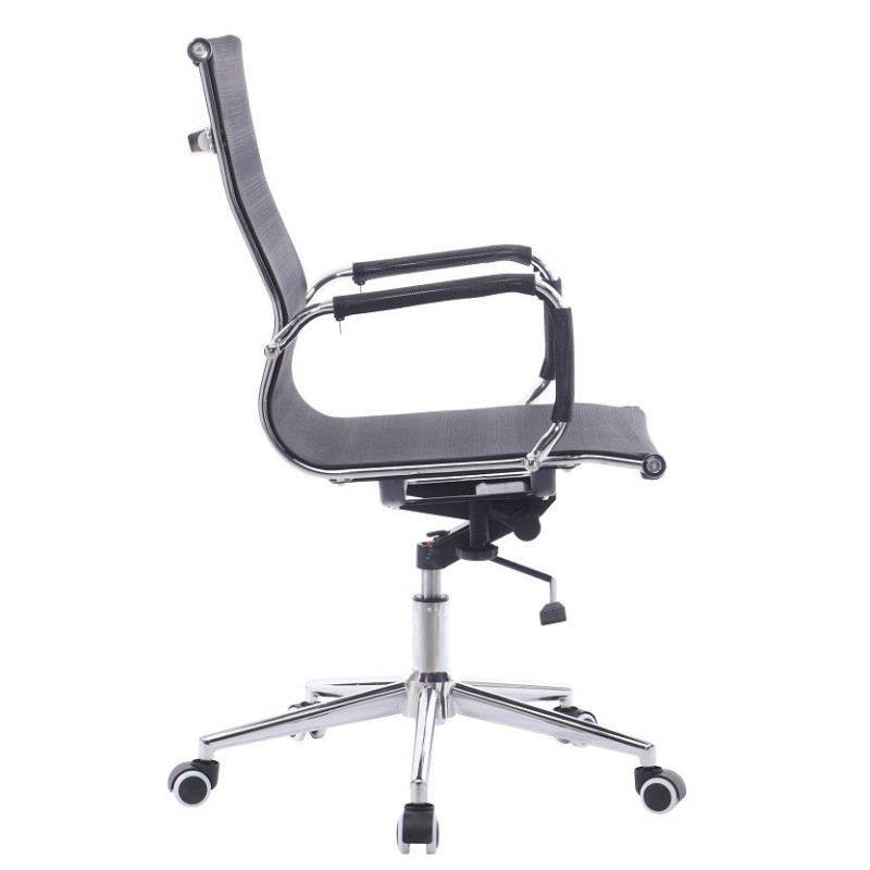 Sillón de oficina IGOR, giratorio, regulación de altura, basculante profundo, malla negra-1