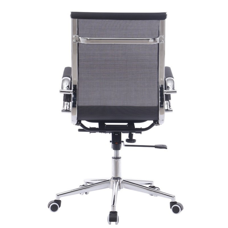 Sillón de oficina IGOR, giratorio, regulación de altura, basculante profundo, malla negra-2