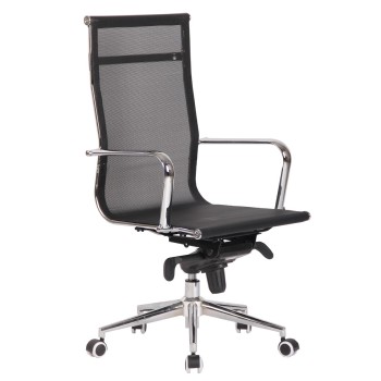 Sillón de oficina ZURICH, alto, malla negra