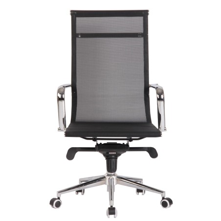 Sillón de oficina ZURICH, alto, malla negra-0