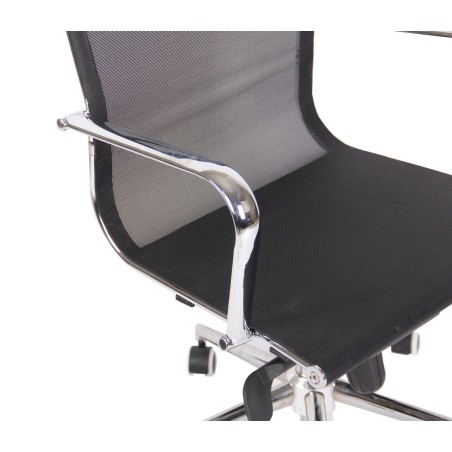 Sillón de oficina ZURICH, giratorio, malla negra-3