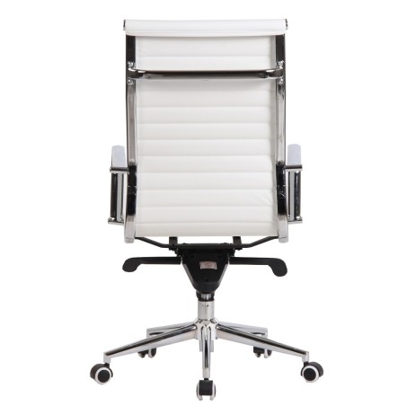 Sillón de oficina ROTERDAM, alto, similpiel blanca-2