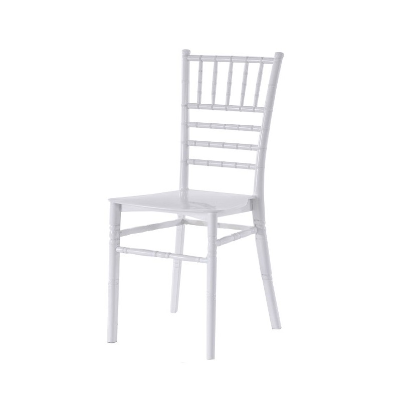 Silla CHIAVARI 28, apilable, polipropileno blanco