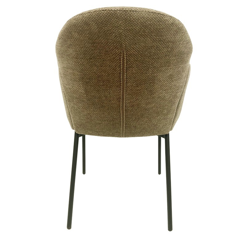 Sillón GIORGIO, metal, tapizado chenilla marrón visón-2