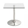 Mesa BERNIE 60C, cromada, cristal templado 60 x 60 cms