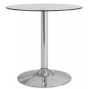 Mesa BERNIE 60R, cromada, cristal templado 60 cms diámetro