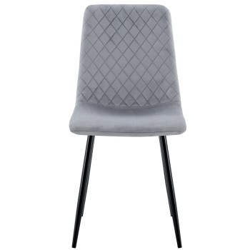 Silla LUCIA NEW, metal, tapizado velvet gris oscuro 2