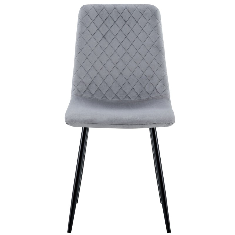 Silla LUCIA NEW, metal, tapizado velvet gris oscuro-0