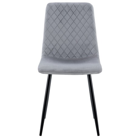Silla LUCIA NEW, metal, tapizado velvet gris oscuro-0