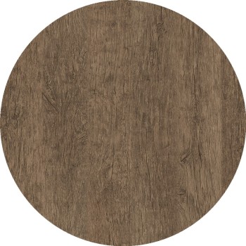 Tablero de mesa Werzalit WER-WOODART, Roble R.Oscuro 4510, 80 cms de diámetro