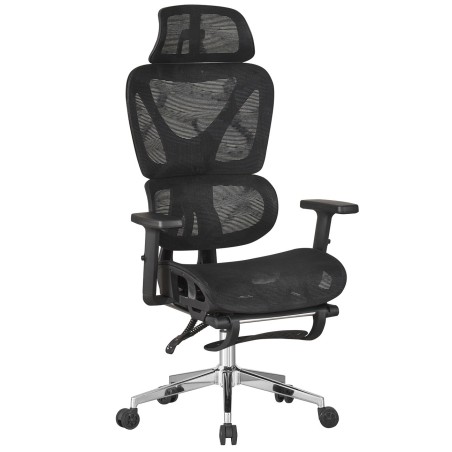 Sillón de oficina LORRIS, alto, ergonómico, malla negra