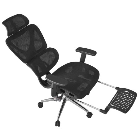 Sillón de oficina LORRIS, alto, ergonómico, malla negra-2