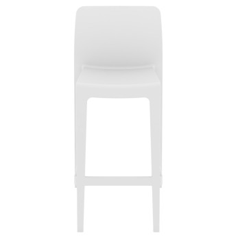 Taburete LITORAL, apilable, polipropileno blanco 2