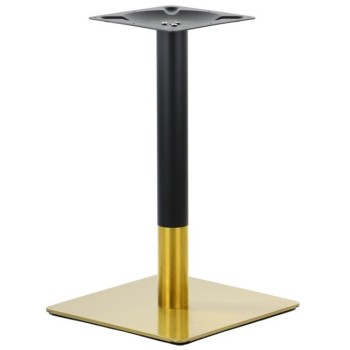 Base de mesa VERSALLES NEW 72 CUDO, dorada y negra, 45 x 45 cms, altura 72 cms