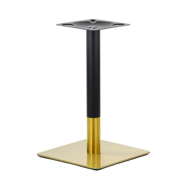 Base de mesa VERSALLES NEW 72 CUDO, dorada y negra, 45 x 45 cms, altura 72 cms
