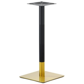 Base de mesa VERSALLES NEW 110 CUDO, alta, dorada y negra, 45 x 45 cms, altura 110 cms