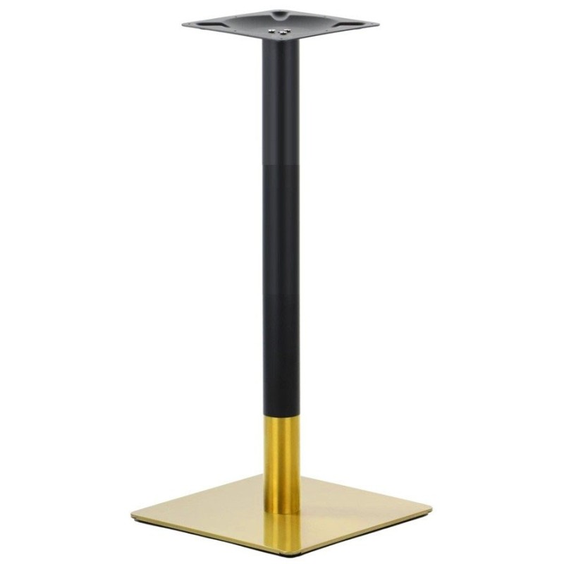 Base de mesa VERSALLES NEW 110 CUDO, alta, dorada y negra, 45 x 45 cms, altura 110 cms