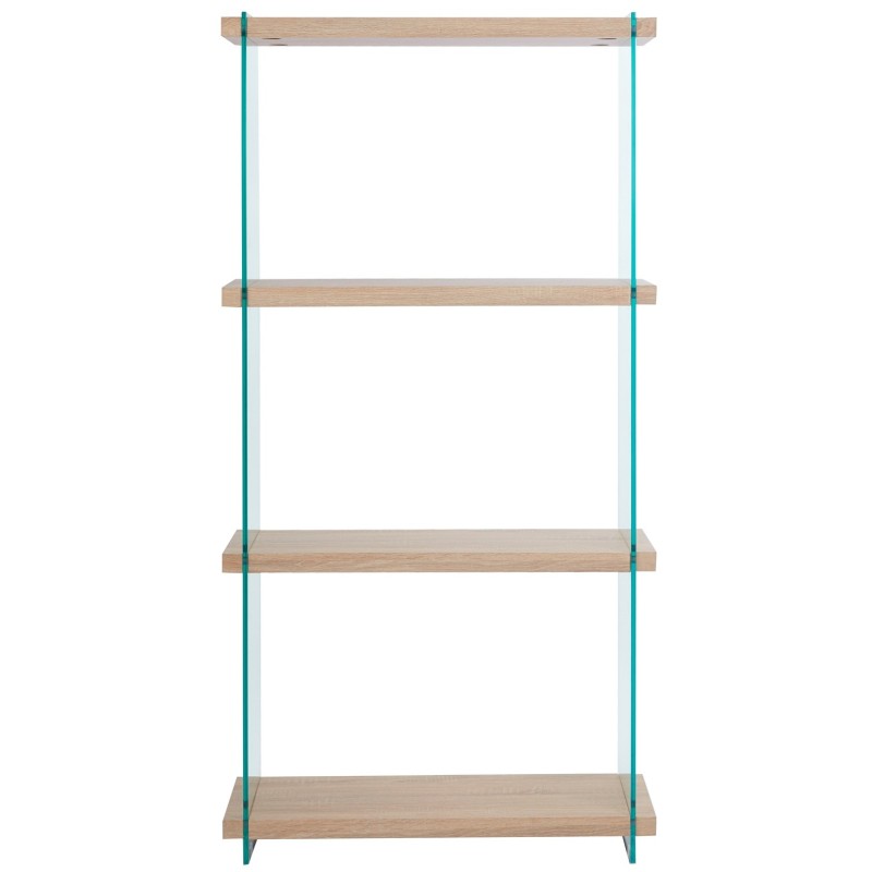 Estantería OSIRIS NEW, madera, cristal templado, 84x30x165 cms-0