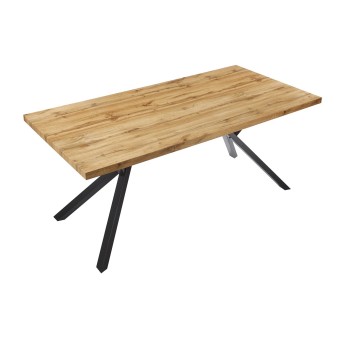 Mesa OLITE 180RT, metal, madera, 180 x 90 cms 2