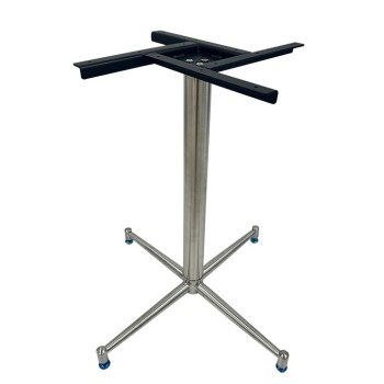 Base de mesa PAUDY, acero inoxidable, base de 63 x 63 cms, altura 72 cms