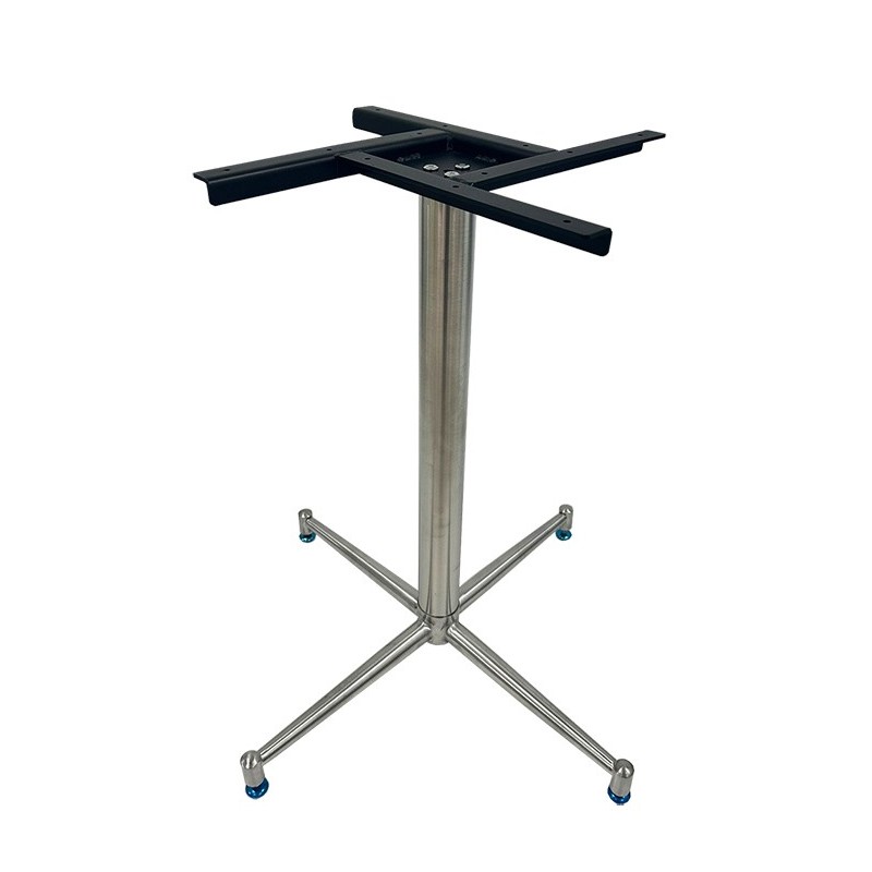 Base de mesa PAUDY, acero inoxidable, base de 63 x 63 cms, altura 72 cms