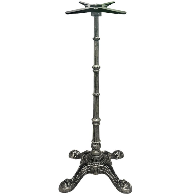 Base de mesa LIVRY 110, alta, fundición, 4 pies, acabado vintage, altura 110 cms