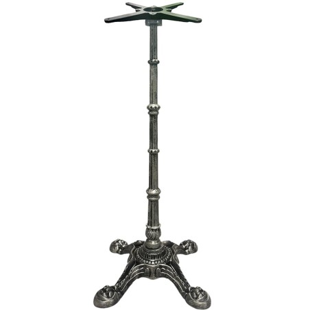 Base de mesa LIVRY 110, alta, fundición, 4 pies, acabado vintage, altura 110 cms