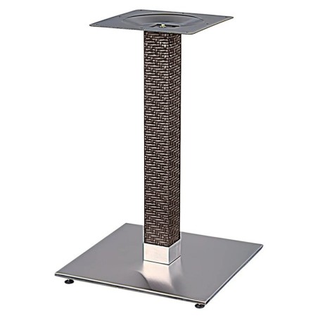 Base de mesa OLBY 72, columna revestida, base de acero de 8 mm. 45 x 45 cm, altura 72 cms
