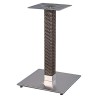 Base de mesa OLBY 72, columna revestida, base de acero de 8 mm. 45 x 45 cm, altura 72 cms