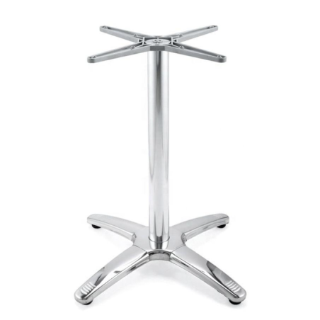 Base de mesa ROMA NEW, 4 brazos, inoxidable y aluminio