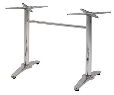 Base de mesa ROMA NEW, rectangular, inoxidable y aluminio