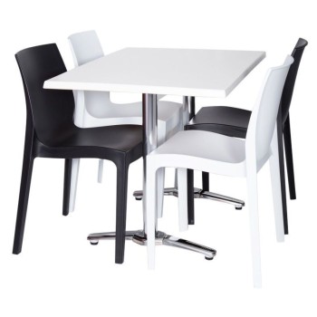 Base de mesa ROMA NEW, rectangular, inoxidable y aluminio* 2