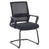 Sillón de oficina SURICE, fijo de patín, malla negra