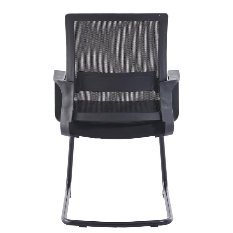 Sillón de oficina SURICE, fijo de patín, malla negra-1