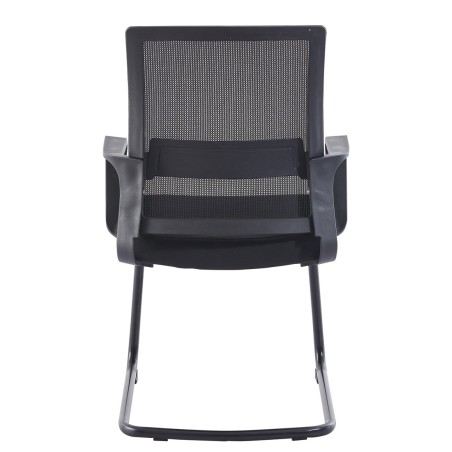 Sillón de oficina SURICE, fijo de patín, malla negra-1