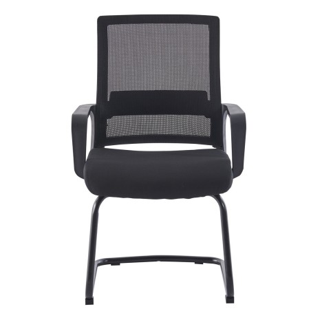 Sillón de oficina SURICE, fijo de patín, malla negra-2