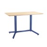 Mesa COLMAR, azul, tapa de contrachapado revestido con HPL, color natural, 120 x 70 cms