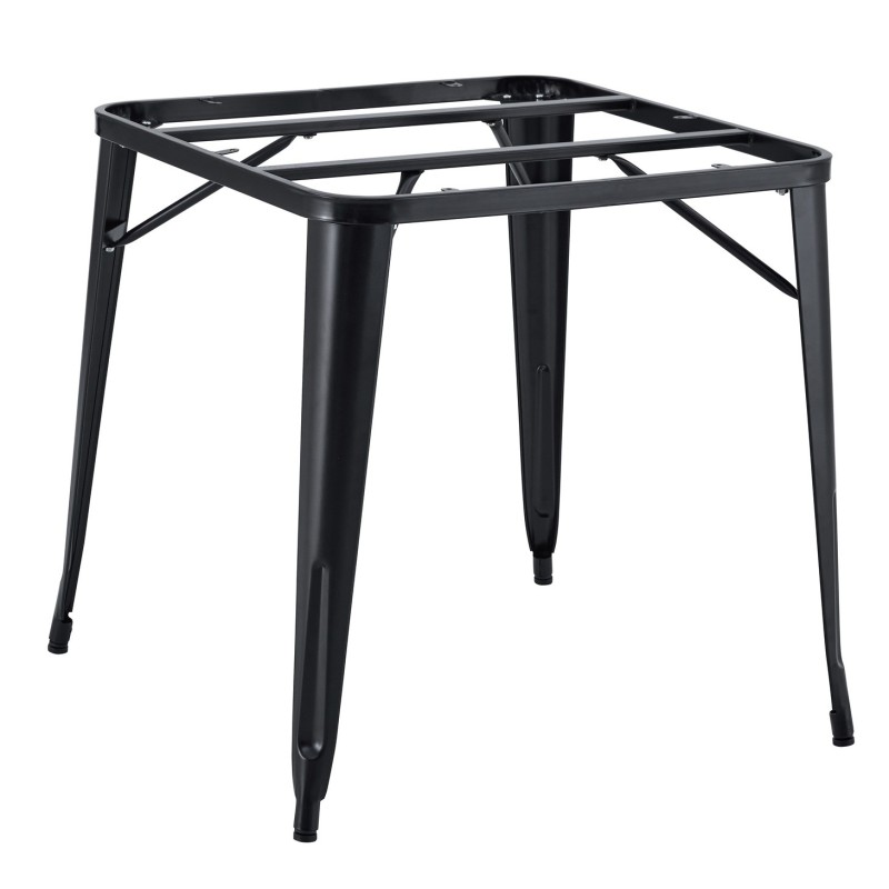 Base de mesa TOL EK, acero, negra, para tapa de 80 x 80 cms