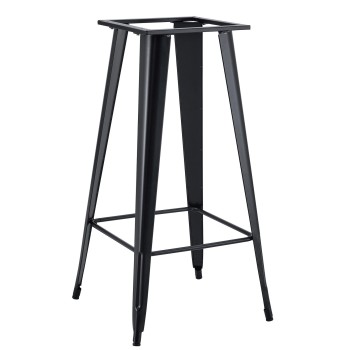 Base de mesa TOL EK, alta, acero, negra, para tapa de 60 x 60 cms