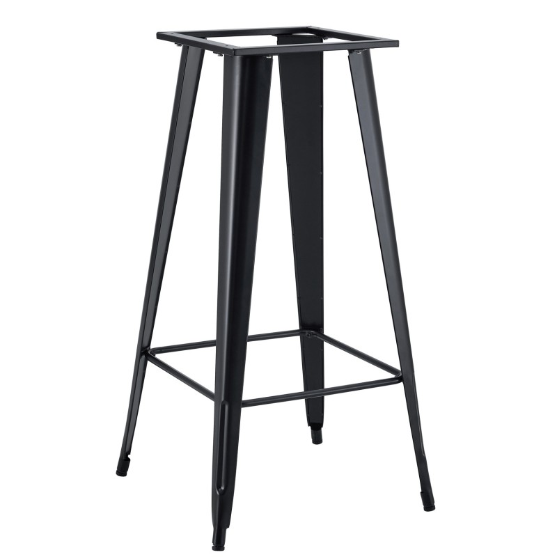 Base de mesa TOL EK, alta, acero, negra, para tapa de 60 x 60 cms