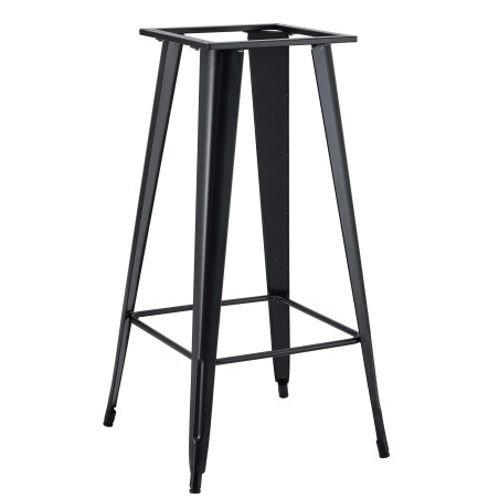 Base de mesa TOL EK, alta, acero, negra, para tapa de 60 x 60 cms