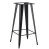Base de mesa TOL EK, alta, acero, negra, para tapa de 60 x 60 cms