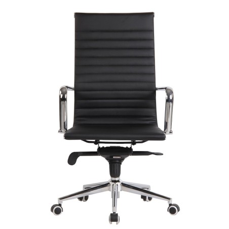 Sillón de oficina ROTERDAM, alto, similpiel negro-0