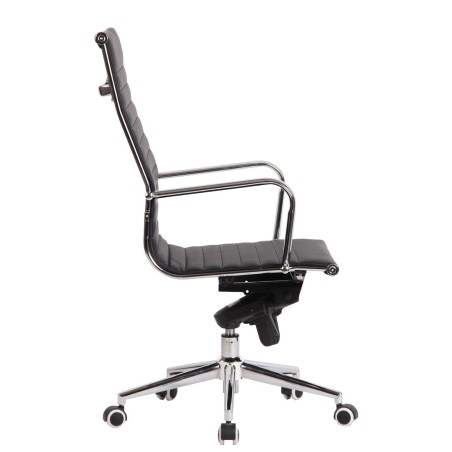 Sillón de oficina ROTERDAM, alto, similpiel negro-1