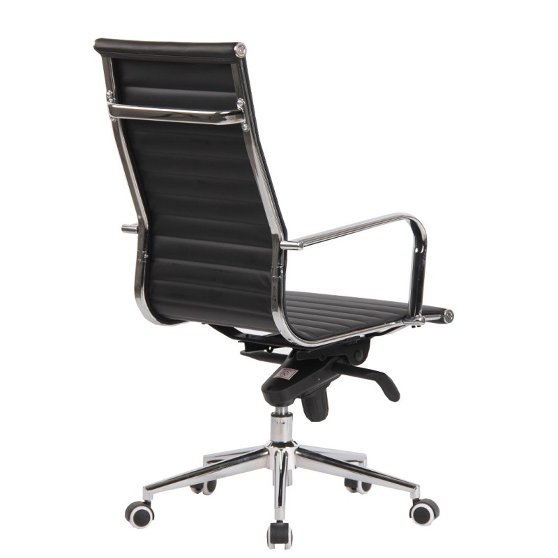 Sillón de oficina ROTERDAM, alto, similpiel negro-2