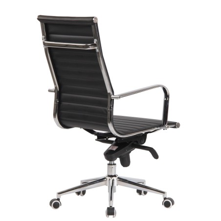 Sillón de oficina ROTERDAM, alto, similpiel negro-2