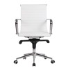 Sillón de oficina ROTERDAM, giratorio, similpiel blanca