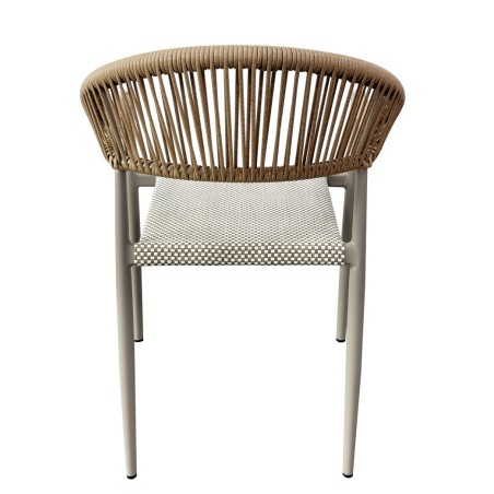 Sillón MÓNACO, apilable, aluminio, ratán y teslin-2