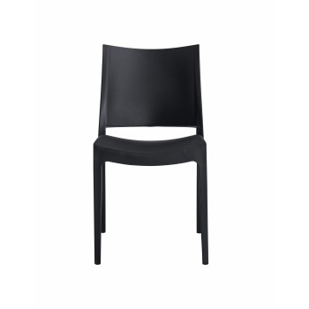 Silla CAPRI, apilable, tratamiento anti UV, polipropileno antracita 2
